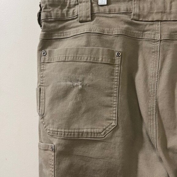 Duluth Trading Flex Fire Hose Khaki Carpenter Cargo Work Pants Size 44 x 30 - Picture 5 of 16